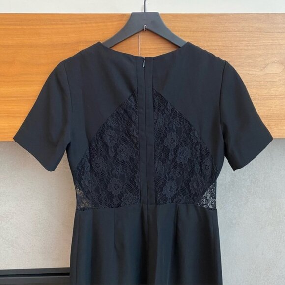 Sandro Black Dress With Lace Detail on Back, Size 2 - Picture 7 of 9